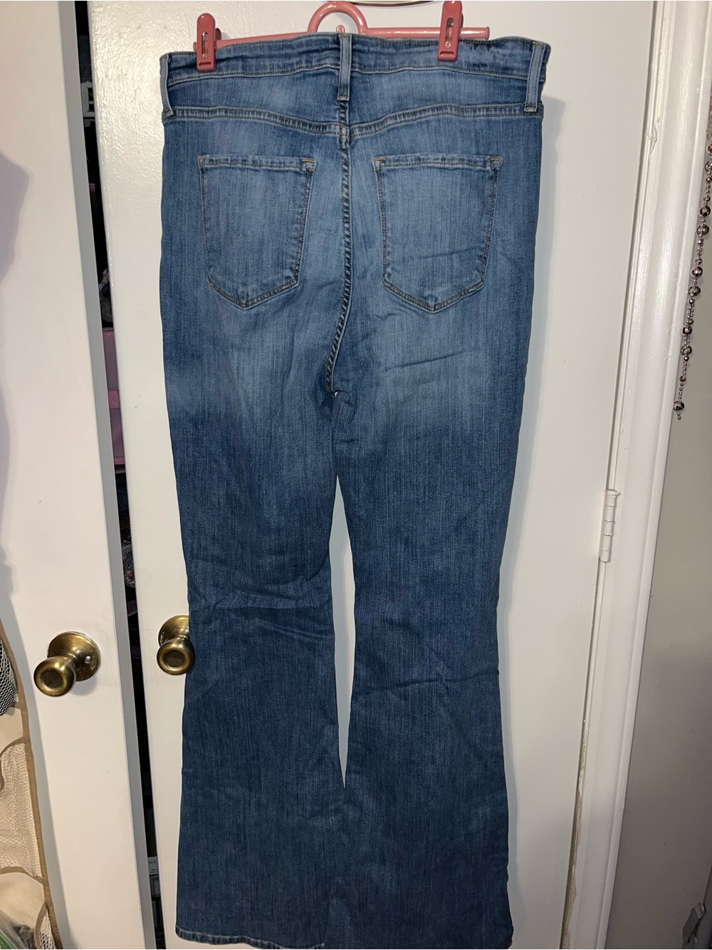 Fashion Nova Women's Blue Flare Jeans - Picture 6 of 7
